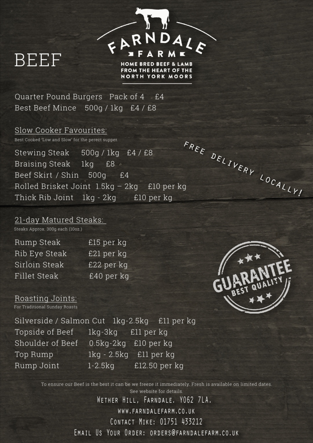 Beef Flyer Update Farndale Farm